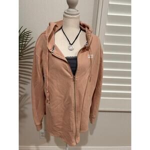 Victoria’s Secret Pink Full-Zip Hoodie – Ballet Pink, Size Large